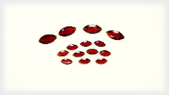 Cherry Red, Marco Redundum Quartz Gemstone Lot of 15 carets, Marque Shaped