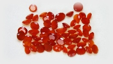 Orange Faceted Carnelian Gemstone Lot of 200 carets, mixed shapes, very pretty.