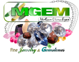 MrGemStoneEyes Logo of Faceted Gemstones and Silver Chain
