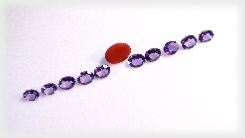 Purple Amethyst and Red Jasper Gemstone Kit of 25 ct Bracelet or Necklace Kit
