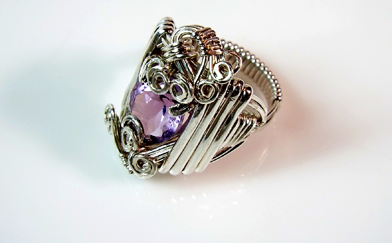 Orchid Amethyst Designer Ring Image 2